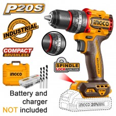 INGCO Κρουστικό Δραπανοκατσάβιδο Compact Μπαταρίας 20V Li-Ion 76Nm SOLO +Βαλίτσα CIDLI207681E